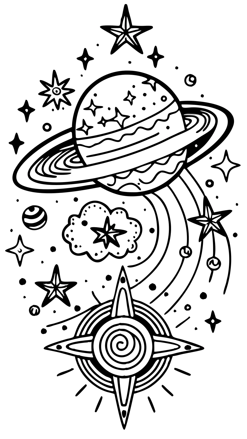 space coloring pages for adults